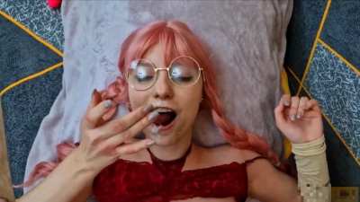 Nerdy girls gets the cum that she so richly deserves