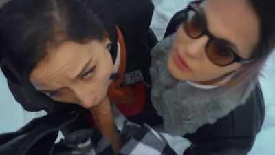 It's Never Too Cold For The Girls To Share Cum!