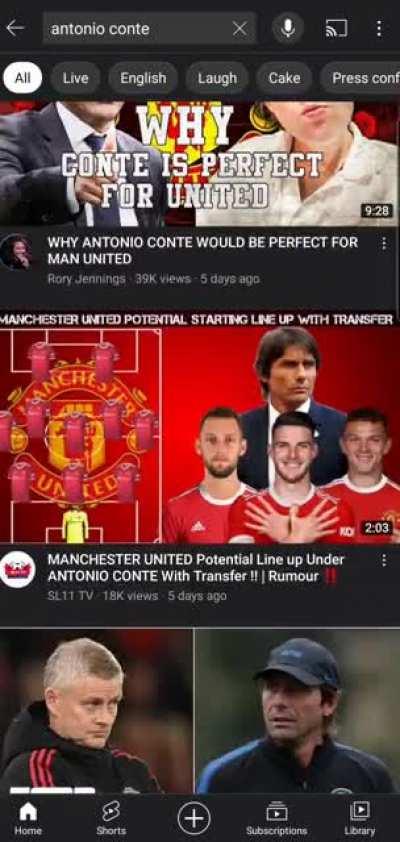 Antonio Conte to Manchester United, Let's Go !!!! 3-5-2 Ronaldo Cavani up top 🔥🔥🔥🔥