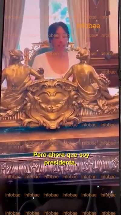 Se conoció un nuevo video de Tamara Pettinato hablándole a Alberto Fernández desde el sillón de Rivadavia