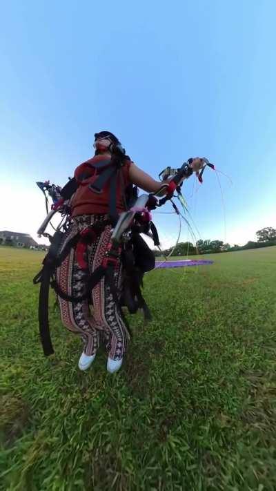 A paramotor flight from start to finish 