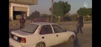 The people in the car were Egyptian soldiers