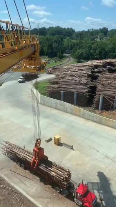 lumber picker upper crane 😎