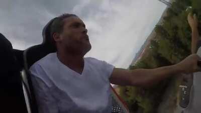 Loose screw on a rollercoaster prank