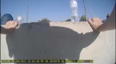 The Ukrainian police were going to inspect the military cargo of the Kraken battalion for contraband and prohibited substances . The military did not like it and they showed the police who the law really is.