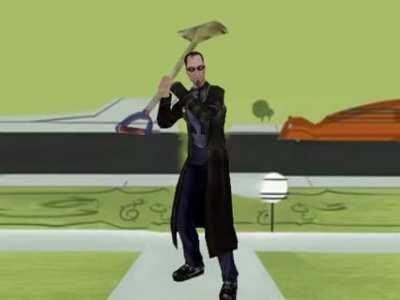 postal dude begs jenny to sign his petition.