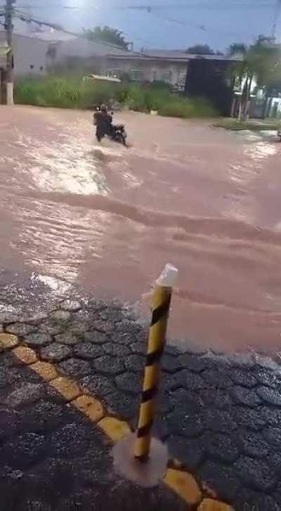 Crossing a flooded area