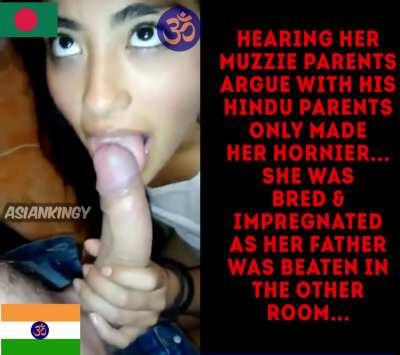 Luckily, her muzzie father was beaten unconscious before he blew himself up...