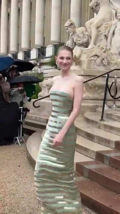 Hunter Schafer at the Schiaparelli couture show