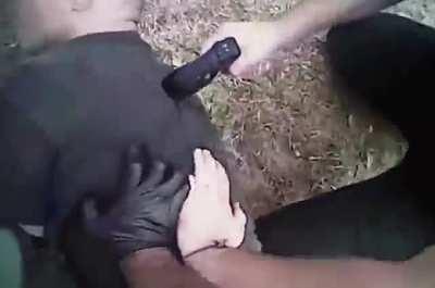 Police trying to arrest a guy that has a knife