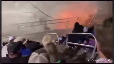 Another view of the Snowball Derby Pro Truck crash