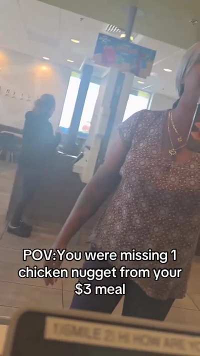 Public tantrum thrown over one missing McNugget in a $3 meal