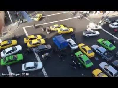 A busy street in Tehran, Iran