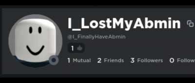 He lost his admin 😔