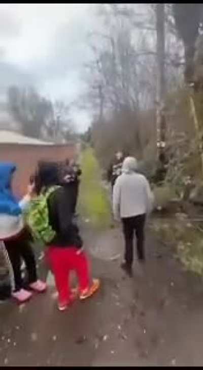 Two people fight and one ends up with a bloody nose