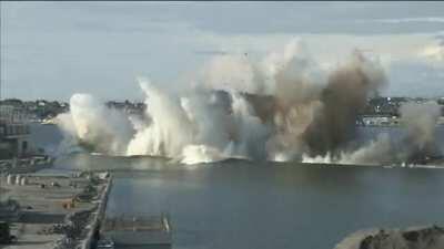 Demolition of a dam.