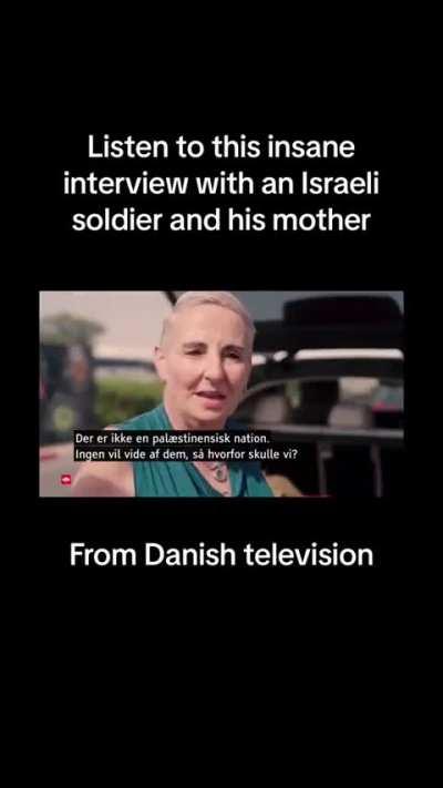 Insane interview an Israeli soldier and his mother