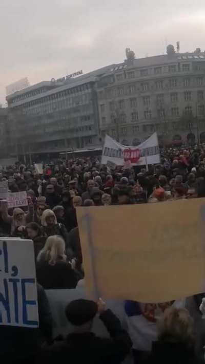 Protest Penzionera Na Trgu Republike