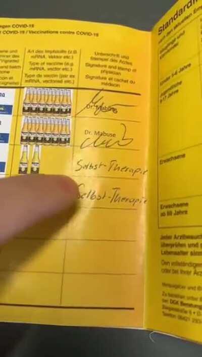 Paul 🐷 hat mir grade seinen impfpass gesendet😂😂👍👍 DER CORONA IMPFPASS😂😂😷🔬Seit vier wochen jetzt schon in selbsttherapie😂🤣🤣🤣😭🤣 So ich geh jetz zurück ins Bett zu meinem mann und lass mich verprügeln🤣🤣🤣👍😂 HDGDL LG KÜSSCHEN HENRIETTE🍀❤️