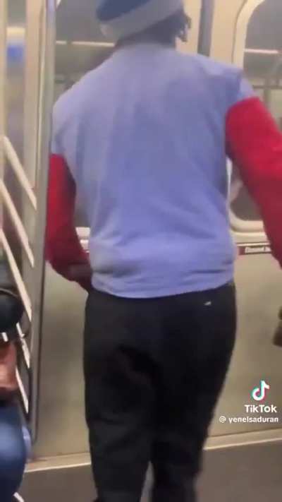 Man harassing and threatening riders on the Subway in NYC.