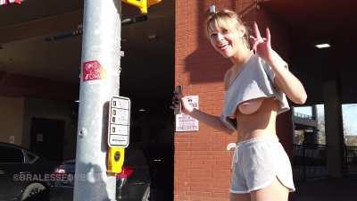 Girl found jogging outside with maximum airflow top