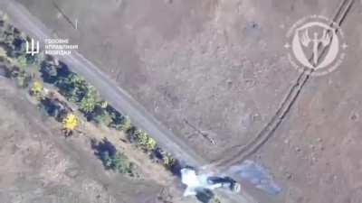 Ukrainian FPV pilots attack a Russian 1L219 