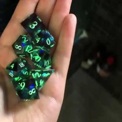 Glow-in-the-dark dice
