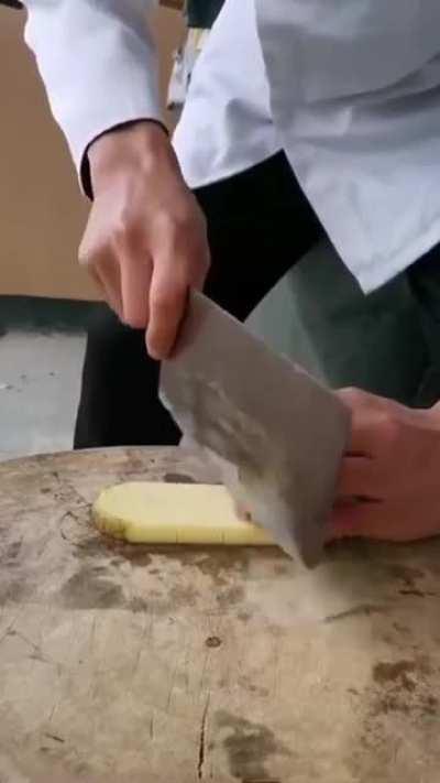 He is gonna cut himself with the knife!