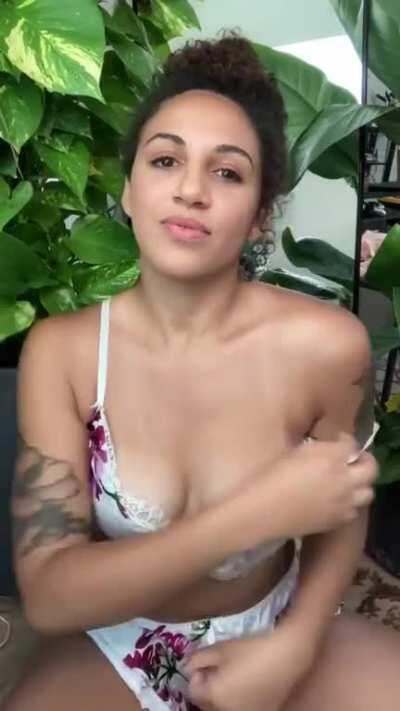 Just another mixed girl who likes showing off her tits!