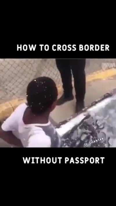 To cross the border