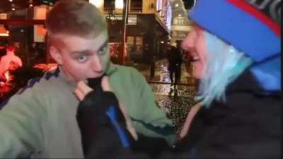 Felix when he sees a microphone