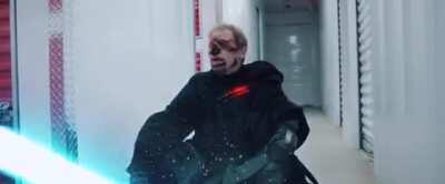 Lightsabers in movies cut through everything. Lightsabers in video games