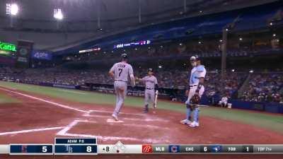 [Highlight] [Highlight] MYLES STRAW hits his first homer in 298 games! Last one was August 26, 2021.