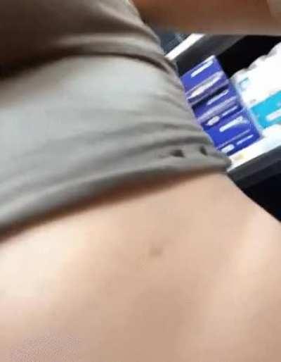 showing off in public