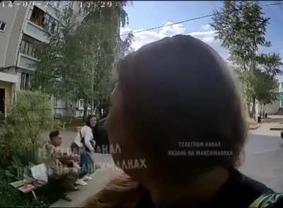 Russian war veteran throws a live grenade in public for funsy