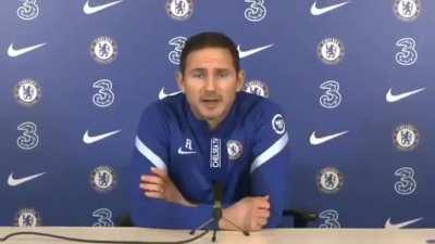 Lampard's first press conference as an interim manager of Chelsea