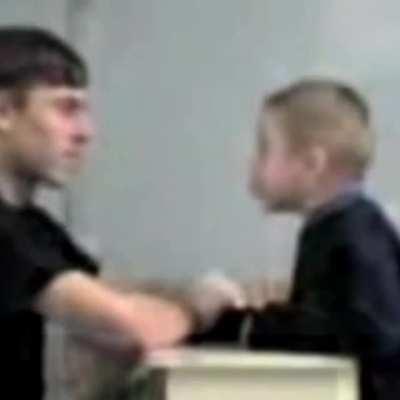 child caught smoking