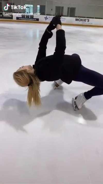 Ice skating limbo