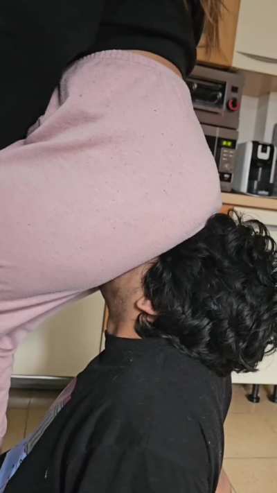 Being my human chair is a very difficult job 😈