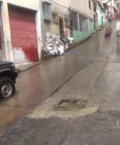 Slip'n'slide at the city.