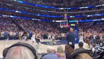 [Highlight] Alternate angle of Doncic's clutch 3-point hook shot vs Nets