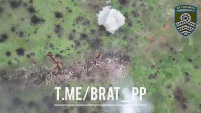 Drone footage of a ru tank assaulting Ukrainian positions in the Donetsk region. The answer came in quick and hot.