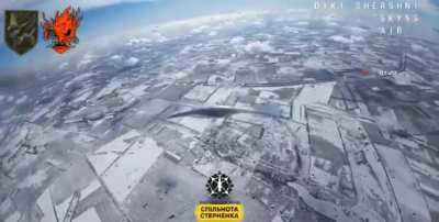 The FPV drone of WU Samurai operators hit the Supercam. February 2025, somewhere in the airspace.