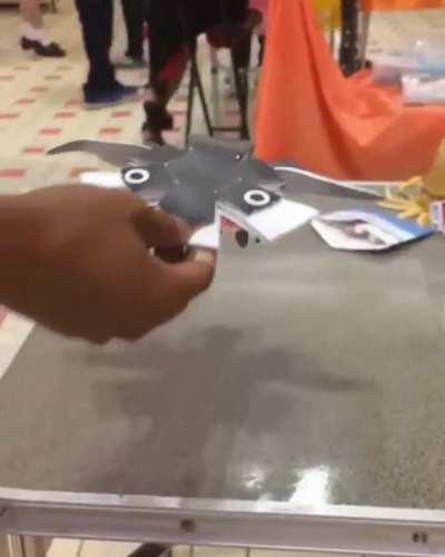 This penguin toy made out of paper