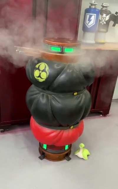 I 3D printed a full size Caustic gas trap that can shoot fog