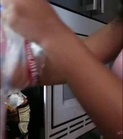 Corie's big titties in pink shirt