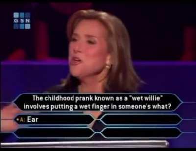 Meredith Vieira getting sexually aggressive with a contestant on Who Wants To Be A Millionaire