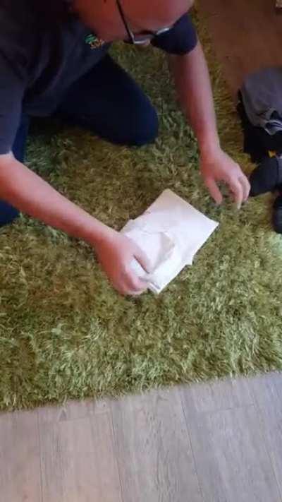 How to fold a t-shirt in under 3 secs.