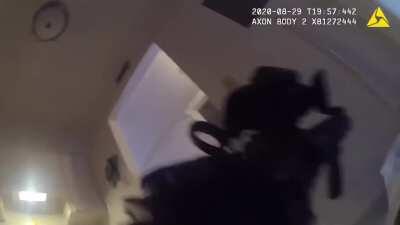 Somebody put Punisher music over this cop unleashing his inner rage after being shot.