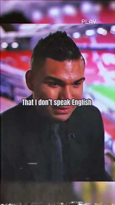 Casemiro on not speaking English